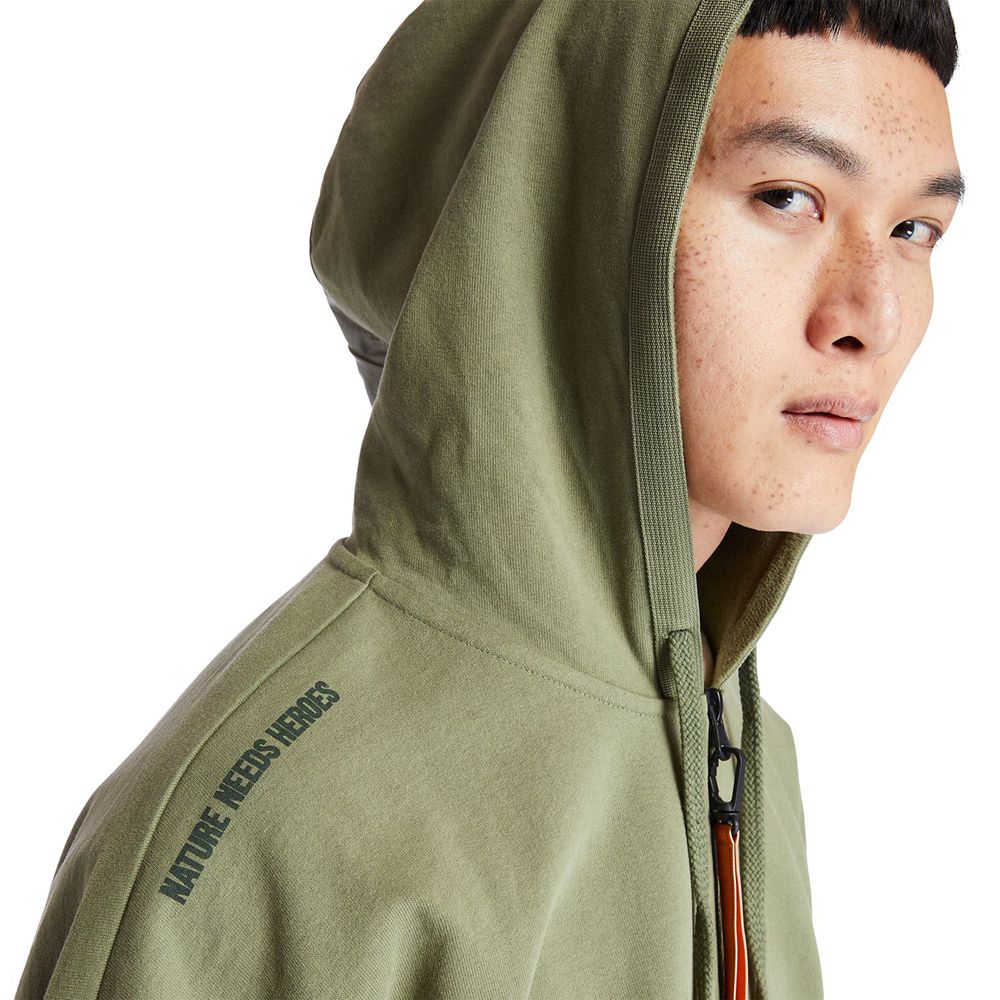 Sudadera Timberland Hombre Ecoriginal Ek+ Hoodie Verde Oliva - Chile TJB-785149